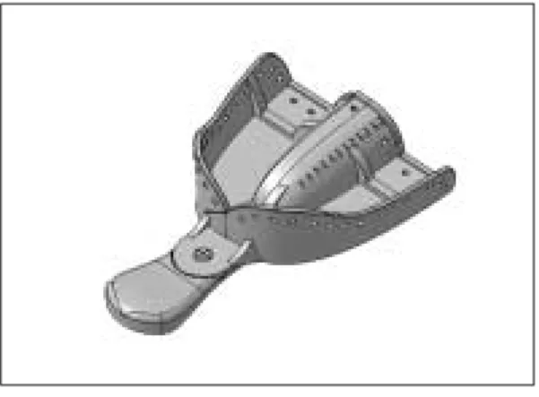 Fig. 2. Open position of maxillary adjustable tray.