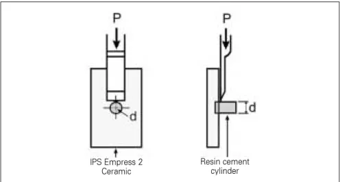 Fig. 4. Aligned test specimen on universal testing machine. 
