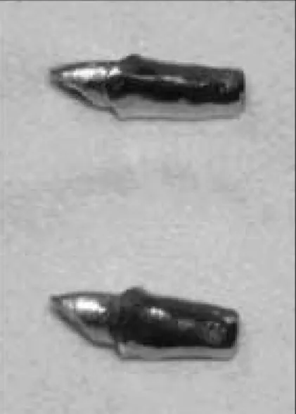 Fig. 2. View of SEM Fig. 3. Metal master model of prepared tooth