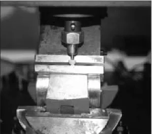Fig. 1. a. group 1, b. group 2, c. group 3, d. group 4 Fig. 2. Loading test on the Instron machine.