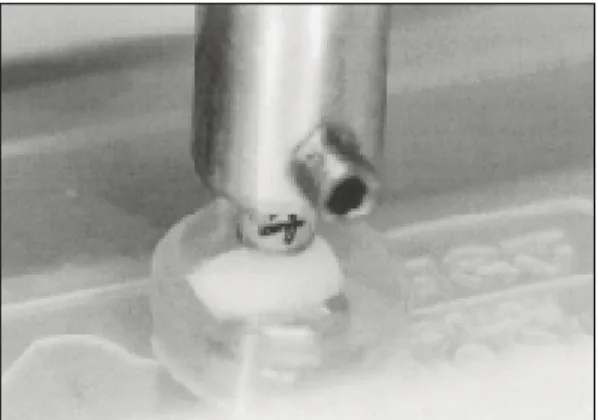 Fig. 2. Wear testing machine Fig. 3. Prepared specimens mounted in wear test- test-ing machine ready for testtest-ing.
