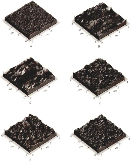 Fig. 4. Three dimensional AFM images of Prisma TPH. Scan size is 3×3㎛ .