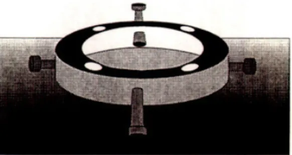 Fig. 6과 같은 Jig를 고안하여 교정용 레진에 매몰하 였으며, 이때 load bar의 하부에는 polyether 인상재 (Impregum ESPE)를 2mm 두께로 도포하여 연조직을 재현하였다.