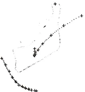 Fig. 11 : The path of instantaneous centre of rotation on the mandible.