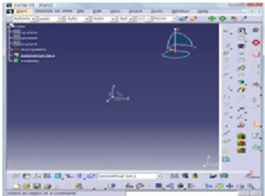Fig.  1  Catia  V5R19  part  design  module  user’s  interface
