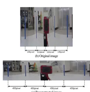 Fig. 9. Image reconstruction for horizontal rectilinear form 