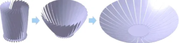 Fig.  1.  Storage  and  deployment  shape  of  deployable  antenna.