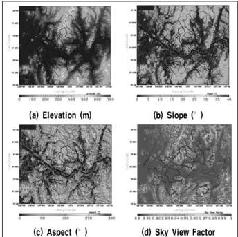 Fig. 5 Annual accumulated surface solar radiation (MJ/year)  with 1km and 10m resolution.