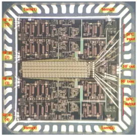 그림  10.  5.2×5.2  mm 2  크기로 제작된 KURX4CH  칩이 7×7  mm 2   QFN  플라스틱 패키지에 조립된 사진 Fig. 10