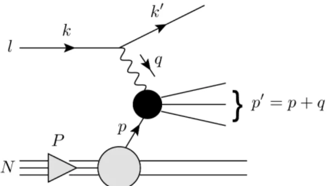 Fig. 1. Deep inelastic scattering process.