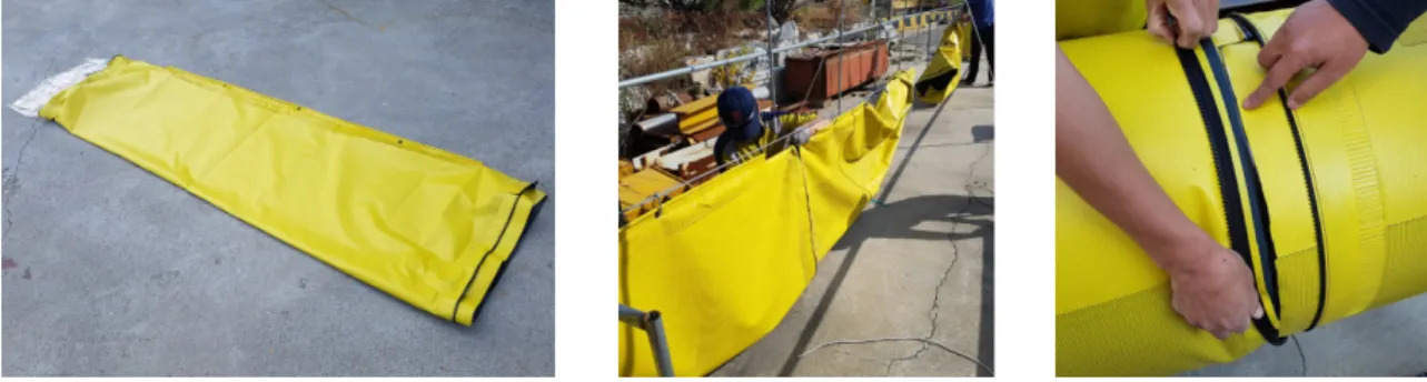 Fig. 9. Leakage test of improved zipper coupling type
