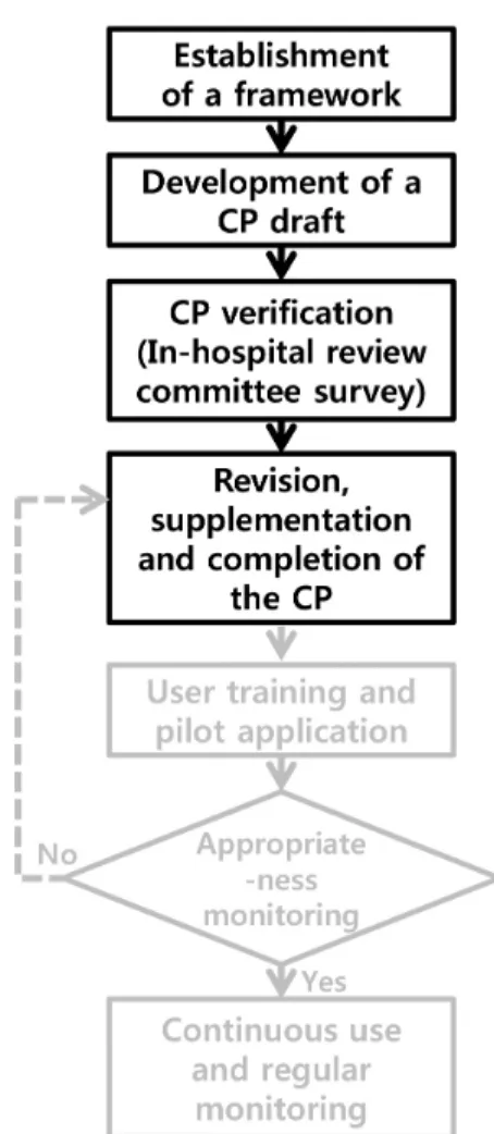 Fig.  1.  Flow  chart  of  the  CP  development  and  further  plan