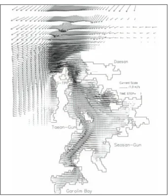 Fig. 6b Flood current field with TPP operation. Fig. 6a Flood current field with TPP operation.