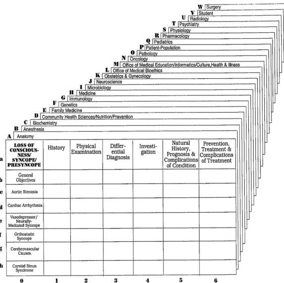 Fig. 1. Clinical  presentation  card  example  ‘loss  of  consciousness/Syncope/presyncope’  – ‘Terminal  presentation’  card  with  the  clinical  expression(a-0)  is  at  the  front  and  ‘23  Enabling  objectives’  are  listed  behind  Terminal  present