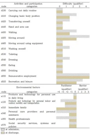 Fig.  5.  Activities  &amp;  Participation  and  Environmental  Factors  Measured  by  ICF  Core  Set