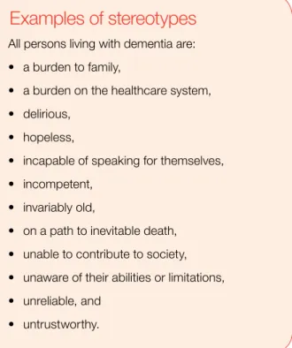 Figure 1. Dementia-related stereotypes  13-18