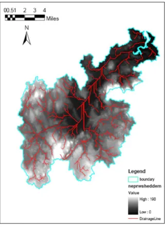 Fig 7. Generated Stream Network of Neponset Watershed