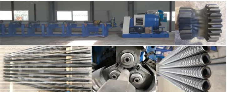 Fig. 4. View of rolling machine and steel pipe after treatment