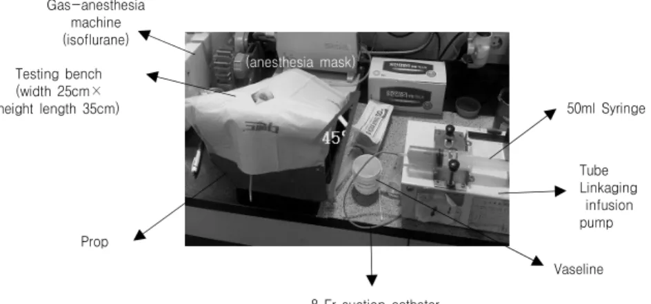 Fig. 2. The basic setting of retention enema