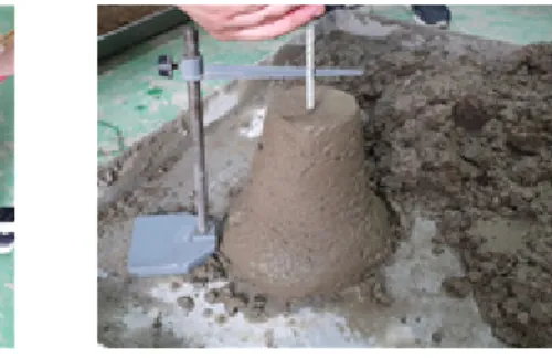 Fig. 6. Preperation and curing of low slump mortar grouting mixtures