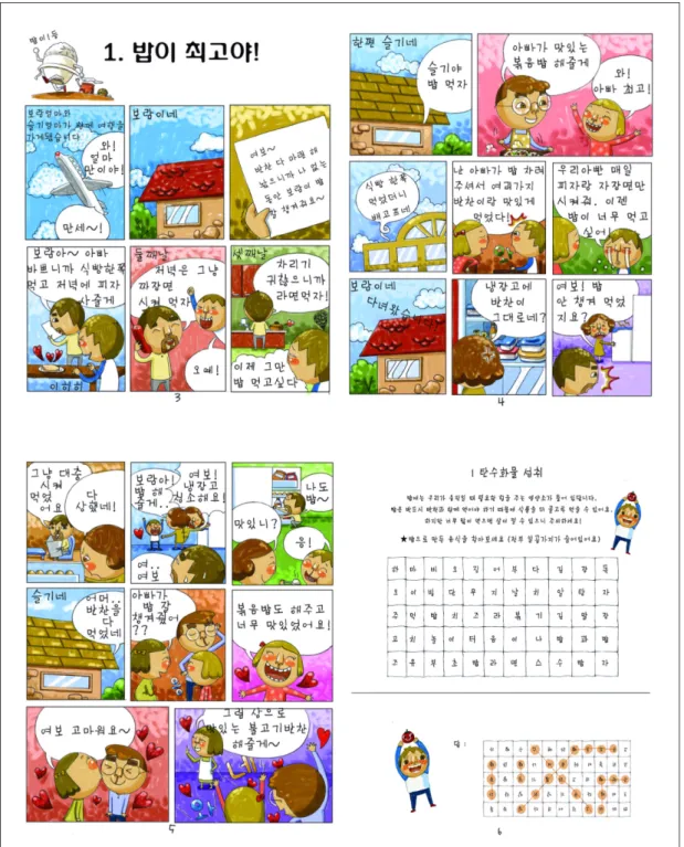 Fig. 2. An example of comic book 'Health Captain Borami'