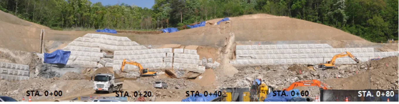 Fig. 2. Status of collapsed area