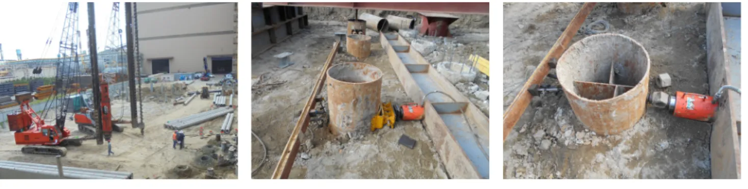 Fig. 3. Results of horizontal loading test (Composite pile)시하였으며,  복합말뚝과의 비교데이터를 얻기 위해 강관말뚝과 PHC말뚝을 함께 시험하였다(Fig
