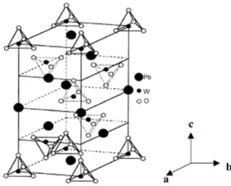 Fig. 1. Simplified structure of PbWO 4 single crystal.