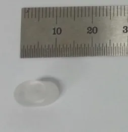 Fig. 1. (Color online) Li 6 Lu(BO 3 ) 3 :Ce single crystal used in this experiment.
