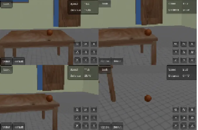 Fig. 7. (Color online) Screen views of the virtual motion of a free-fall body.