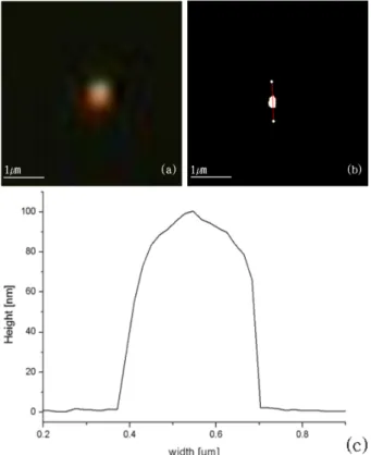 Fig. 3. (Color online) Representative dark-field scatter- scatter-ing image of dispersed Au nanoparticles.