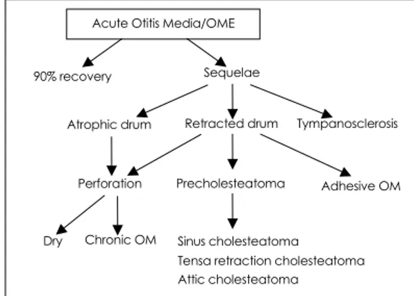 Fig. 2. Pathogenesis of otitis media and its sequelae. 