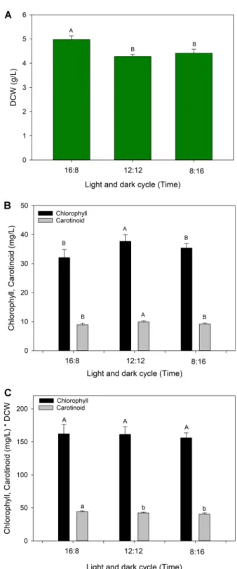 Fig. 1. Effect of culture medium on the cell growth of  Haema- Haema-tococcus sp.