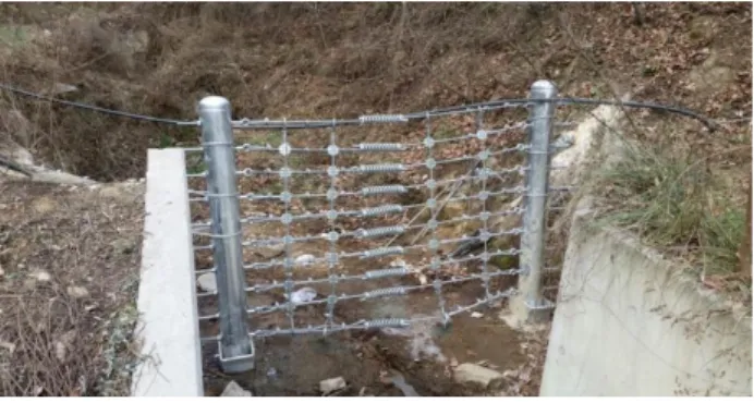 Fig. 1. Debris flow protection system using buffer-spring