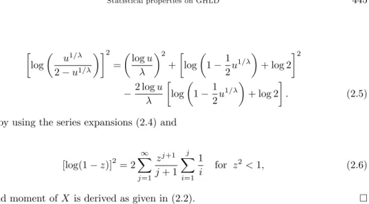 Table 2.1 Mean and Variance for various shape parameters