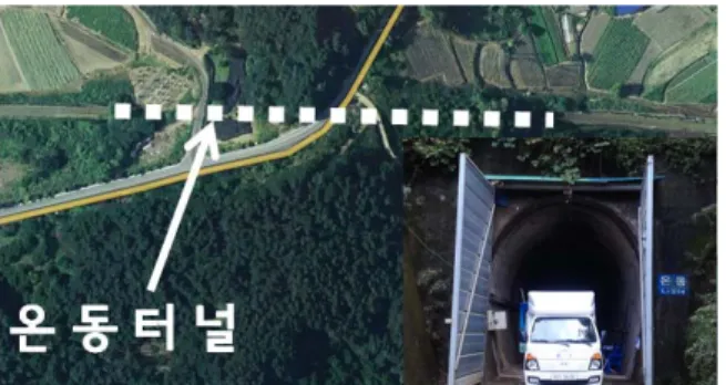 Fig.  1  Location  and  portal  of  test  tunnel