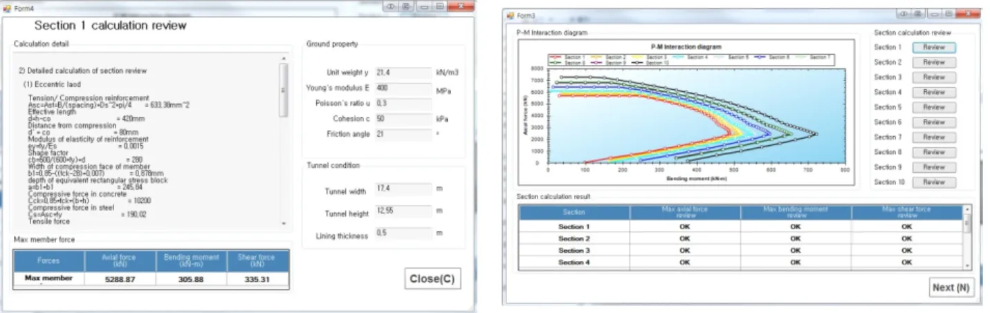 Fig. 6. Section Calculation Module