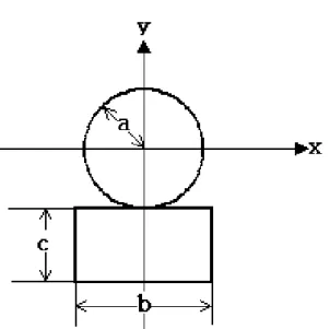 Fig. 2. Manufactured form of the combined aperture of circle and rectangle.
