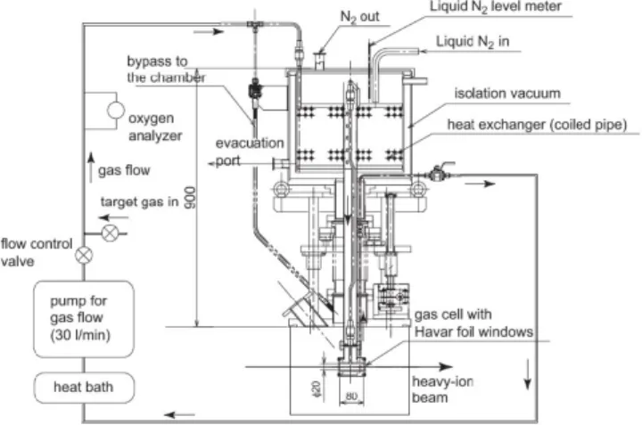 Fig. 2. Design of the cryogenic gas target system [5].