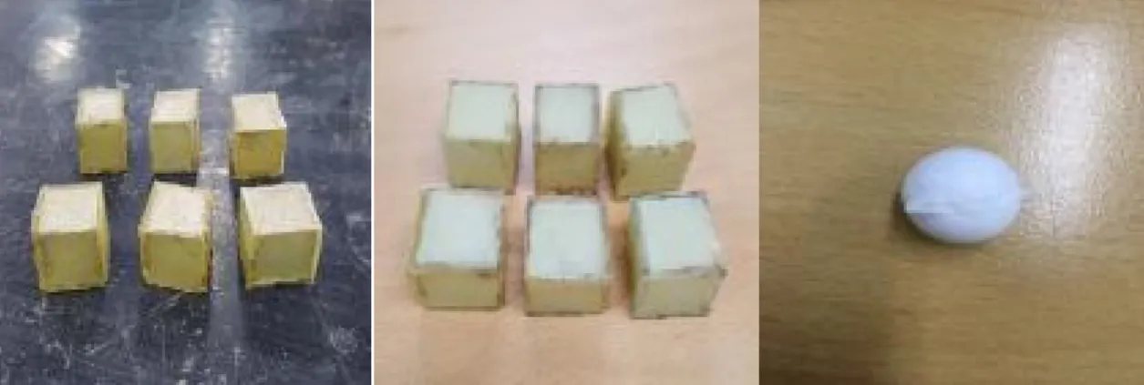 Fig. 3. A Rectangular Polymer Pouch and Prototype of  Globular Polymer Pouch