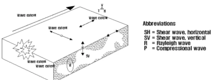 Fig. 6. The transmission component from a mechanical oscillating wave in firm ground.