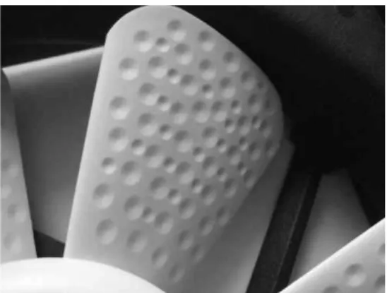 Fig. 1 Picture of dimple pattern on blade surface