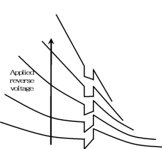 Fig. 1. The change of the piezoelectric field in In- In-GaN/GaN quantum wells with reverse bias increase.