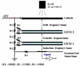 Fig. 1. Schematics of a GEM.