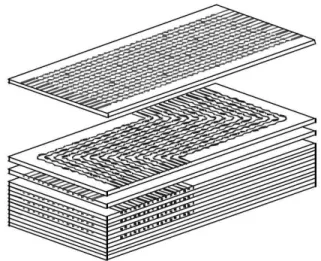 Fig. 1 Plate stacking prior to diffusion bonding [1]