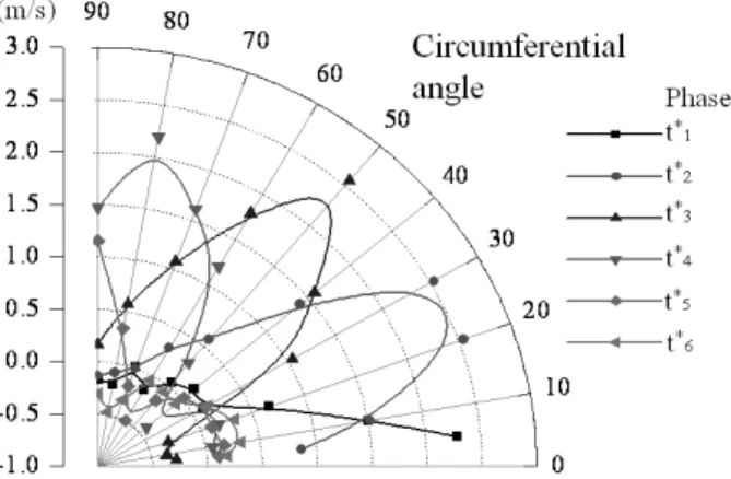 Fig.  9  Radial  velocity  component  at  different  phase