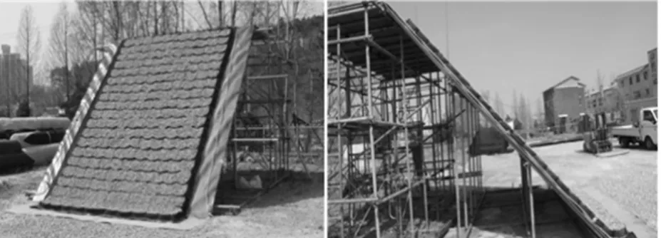 Fig. 8. The test bed for the drainage test of GMC in field
