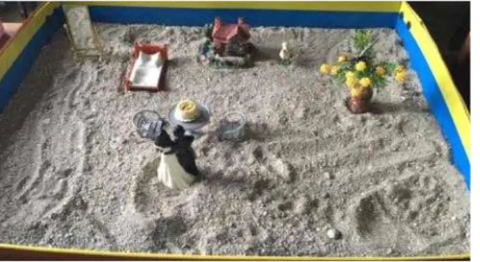 Fig 13. Sandpicture of Adolescent Female D (Session 6)