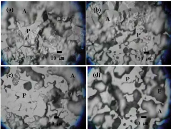 Fig. 1. AFM surface images of ZnO films with different annealing temperatures (a) as-dep.ZnO (b) 700 ◦ C (c) 800 ◦ C and (d) 900 ◦ C annealing.