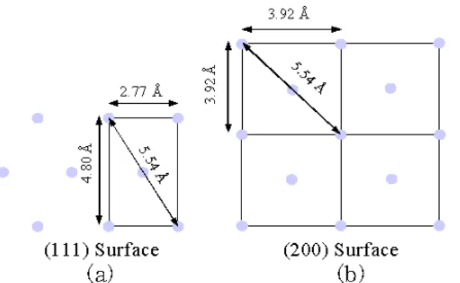 Fig. 1. Schematic diagrams of (a) (111) and (b) (200) planes of Pt. > h_  d    »¡ ¤@ ÷ &amp;t  · ú §É r t 2g Y U6\ \ " f F K5Å q © ` ¦ + þA $ í ô Ç 